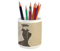 Female Model Call Pencil Pen Holder