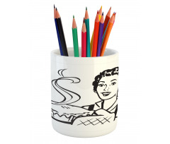 Wife Bakes Pie Pencil Pen Holder