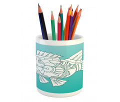 Doodle Mechanic Fish Pencil Pen Holder