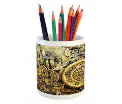 Vintage Machinery Pencil Pen Holder