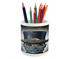 Mechanical Human Head Pencil Pen Holder