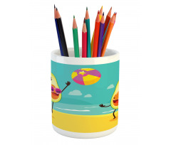 Summer Beach Volleyball Pencil Pen Holder