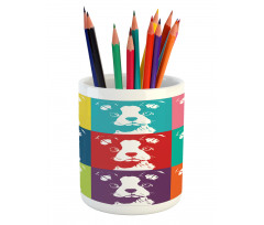 Pop Art Dogs Pencil Pen Holder