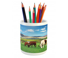 Cow Nature Composition Pencil Pen Holder