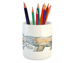 Mother and Baby Animals Pencil Pen Holder