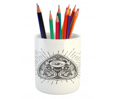 Hatched Sketch Pencil Pen Holder