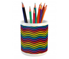 Jagged Zigzag Pattern Pencil Pen Holder