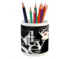 Style is the Answer Text Pencil Pen Holder