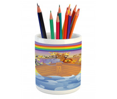 Animals Rainbow Ancient Pencil Pen Holder