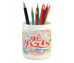 Go Girls Lettering Art Pencil Pen Holder