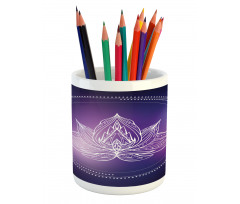 Lotus Flower Space Pencil Pen Holder