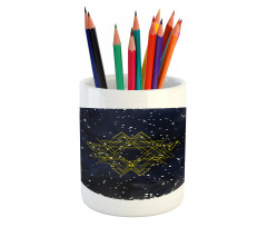 Starry Milky Way Pencil Pen Holder