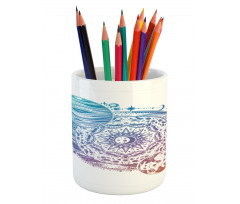 Moon and Planet Pencil Pen Holder