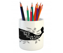 Ocean Whale Silhouette Pencil Pen Holder