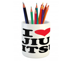 I Love Typography Pencil Pen Holder