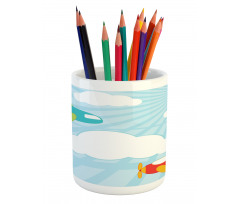 Retro Kids Cartoon Pencil Pen Holder