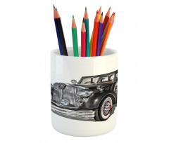 Realistic Classic Car Pencil Pen Holder