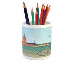 Stockholm Sweden Bicycle Pencil Pen Holder