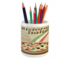 Italian Food Colloseum Pencil Pen Holder