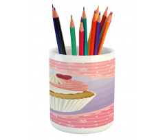 Yummy Pastry Floral Pencil Pen Holder