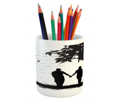 Couple Romance Theme Pencil Pen Holder