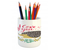 Ink Splatter Words Pencil Pen Holder