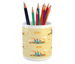 Medieval Castle Pencil Pen Holder