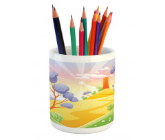 Cartoon Style Tower Pencil Pen Holder