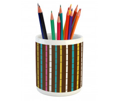 Rainbow Bamboo Sticks Pencil Pen Holder