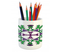 Abstract Thistle Wreath Pencil Pen Holder