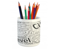 Worldcloud for Tourists Pencil Pen Holder