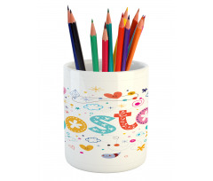 Doodle Hand Drawn Pencil Pen Holder