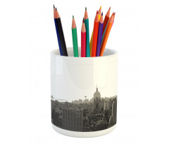 Aerial View of the City Pencil Pen Holder