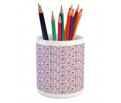 Garden Art Pattern Pencil Pen Holder