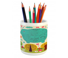 Doodle Nature Woodland Pencil Pen Holder