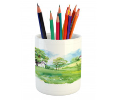 Rural Life in the Nature Pencil Pen Holder