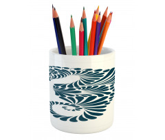 Abstract Curvy Form Pencil Pen Holder