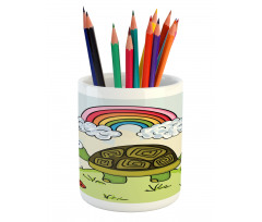 Cartoon Hill Nature Pencil Pen Holder