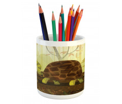 Cartoon Woodland Design Pencil Pen Holder