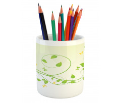 Flourishing Sapling Leaves Pencil Pen Holder