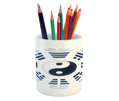 Trigrams I-Ching Names Pencil Pen Holder