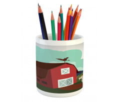 Rural Farmland Crop Bovine Pencil Pen Holder