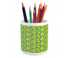 Vibrant Color Doodle Sheep Pencil Pen Holder