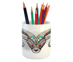 Colorful Totem Head Pencil Pen Holder