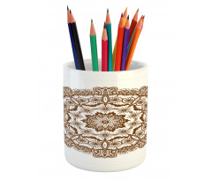 Monochrome Circles Ornate Pencil Pen Holder