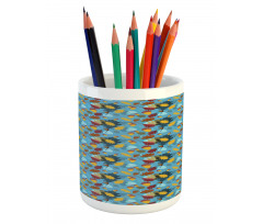 Abstract Overlapped Piece Pencil Pen Holder