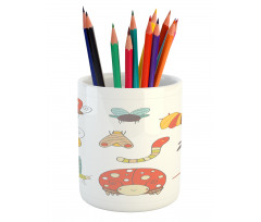 Nursery Doodle Bugs Pencil Pen Holder