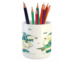 Friends Fish Xmas Pencil Pen Holder