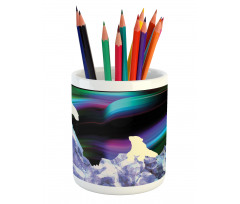 Aurora Borealis Ice Pencil Pen Holder