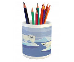 Icy Rocks Habitat Pencil Pen Holder